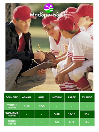 MadSportsStuff Baseball Softball Knee High Socks for Youth & Adults Medium Gold