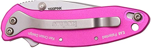 Kershaw Pink Pocket Knife with 1.9-Inch Drop Point Blade, Made in USA