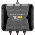 FirstPower Pro 3-Bank Marine Battery Charger 10X3, 30A, 12V Boat Charger