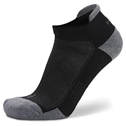 Unisex Athletic Running Socks with Cushioning Impact Resistance - Black, Medium
