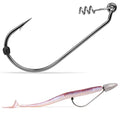 Flipping Worm Hooks with Screw Lock 40/40pcs Mix - Heavy Shank Bass Hooks for Texas & Carolina Rig Fishing