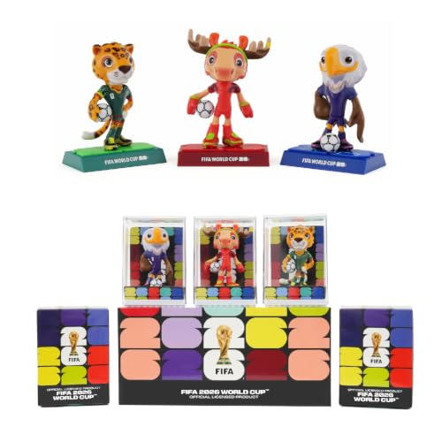 Official FIFA 2026 World Cup Mascot Collectible Figurines Set of 3 - Soccer Fans Gift