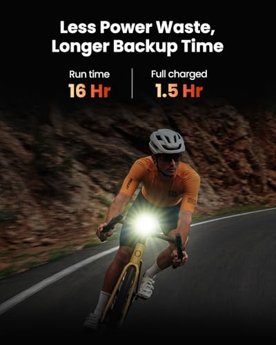 1500 Lumen Bike Front Light with USB-C Rechargeable Waterproof Cycling Light