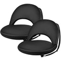 VSTKEN 2 Pack XXL Reclining Stadium Seats with Back Support, Portable Floor Chairs