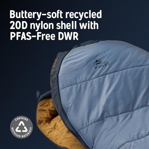 Dark Blue Kelty Cosmic Synthetic 20°F Backpacking Sleeping Bag - Long