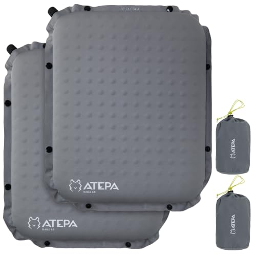 XL Inflatable Seat Cushion 2 Pack Grey - Portable, Self-Inflating Support