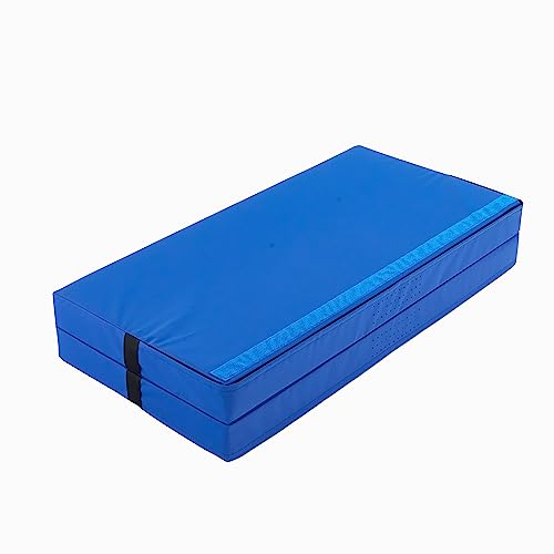 Blue 4ft x 4ft x 4in Gymnastics Crash Landing Mat - Tumbling & Cheerleading Safety