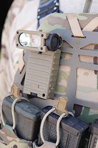 Military Tactical Flashlight with Helmet Mount, 55 Lumens, Weather-Resistant