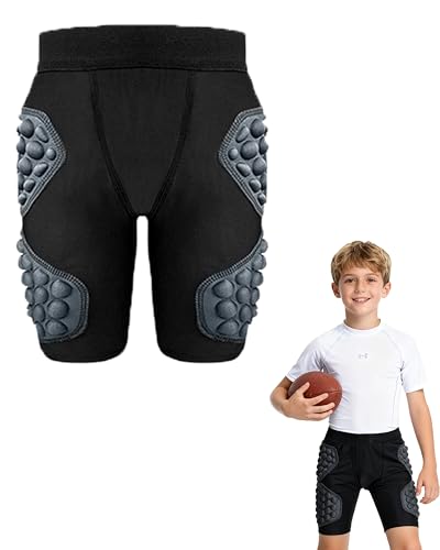 Youth Boys Football Girdle Padded Shorts with Impact Protection - Large