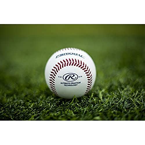 White College Practice Baseballs - 1 Dozen Weather-Resistant Training Balls with Lifespan Boost - Rawlings