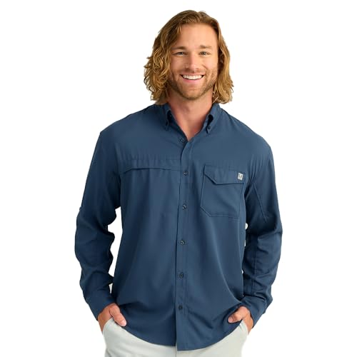 HUK Men's Tide Point Long Sleeve Fishing Shirt 3XL Sargasso Sea