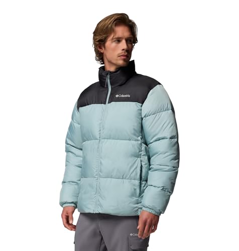 Men's Puffer Jacket - Lightweight Waterproof Insulated Coat, Large Blue