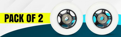 Wheels for Razor Crazy Cart - Premium 76mm x 30mm Crazy Cart V7+ Caster Replacement Wheels (Set of 2) for Crazy Cart XL V3+, DLX, Shift V1+, OEM Razor Part W25143401048