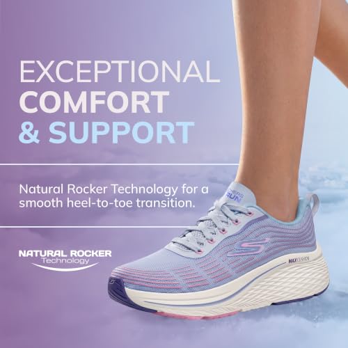 Skechers Women's Max Cushioning Elite 2.0 Running Shoes - 11 Wide Light Blue & Pink
