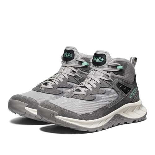 KEEN Women's Hightrail Mid Waterproof Hiking Boots Alloy/Lichen 10