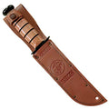 Full Size US Marine Corps Fixed Blade Knife with Leather Sheath - 11.88 Inch