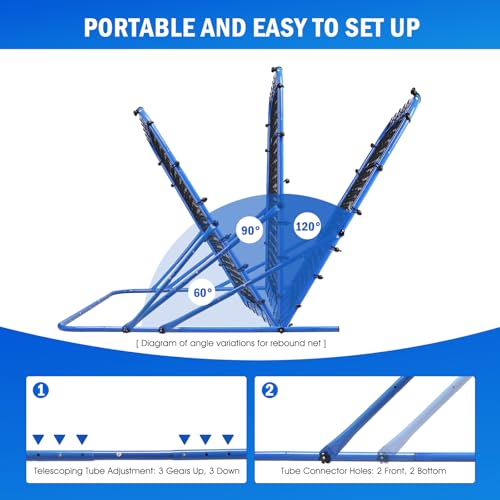 6FT x 4FT Dual-Mode Soccer Rebounder & Goal Net - Winthai