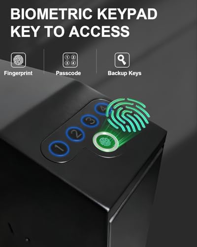 Biometric Gun Safe with Auto Sliding Drawer and Fingerprint Access