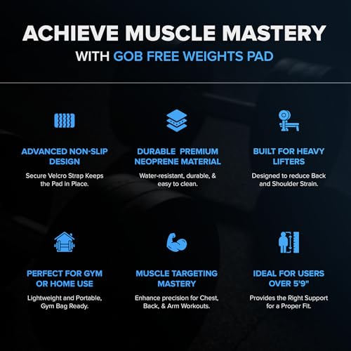 Charles Glass Gob Pad 4.0 - Premium Weight Lifting Pad for Free Weights & Bench Support