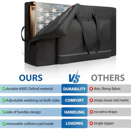 Cornhole Carrying Case Fits 4x2 Regulation Boards - Black