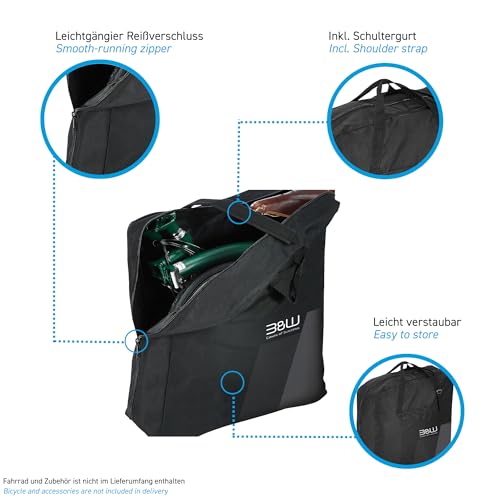 Foldon Bike Bag for Folding Bikes - Tear-Proof Nylon, Shoulder Strap