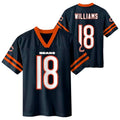 Youth Chicago Bears Caleb Williams #18 Navy Home Football Jersey - Sizes 4-18