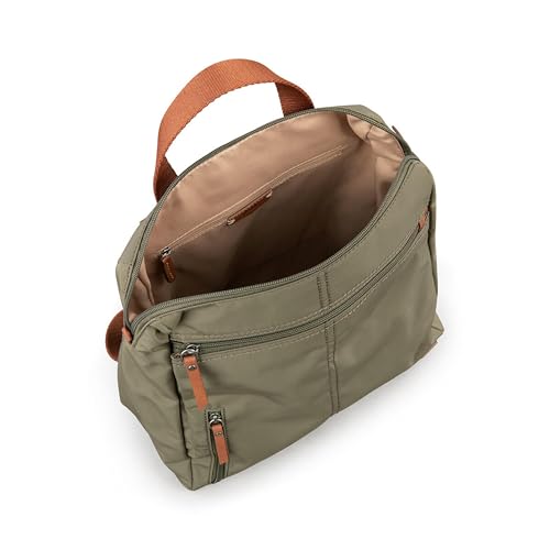 Recycled Nylon Backpack for Women - Olive II, Adjustable Straps, Spacious
