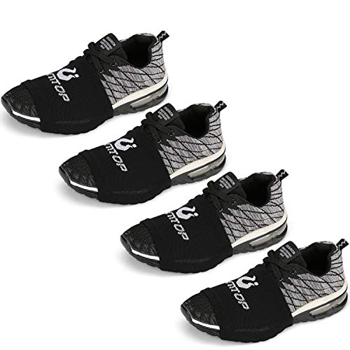 4 Pairs Dance Shoe Socks Over Sneakers Wide Fit - Black (One Size Men Women)