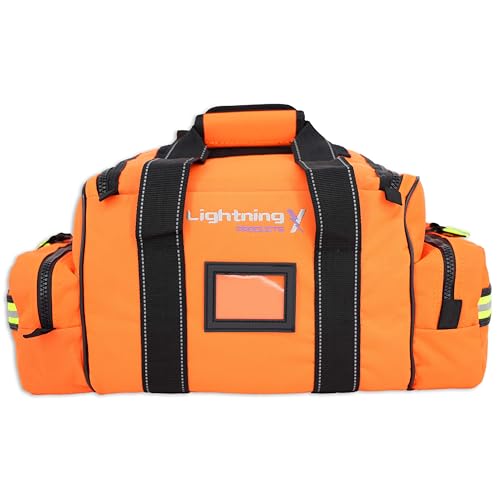 Lightning X Large EMT Trauma Jump Bag with Dividers Fluorescent Orange – EMS First Responder Medical Bag