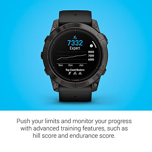 Garmin epix Pro Sapphire 51mm Smartwatch Carbon Gray DLC Titanium & Black Band
