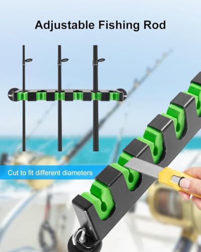 Magnetic Fishing Rod Holder Pair - Vertical Storage for Boat Truck Garage