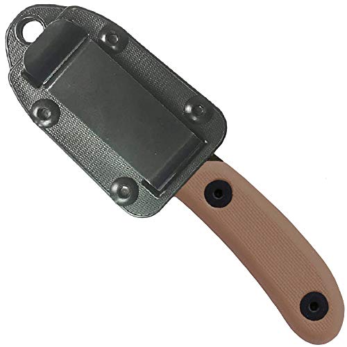 ESEE Candiru Black Survival Knife with Handle and Polymer Sheath - Coyote Brown G10 Variant