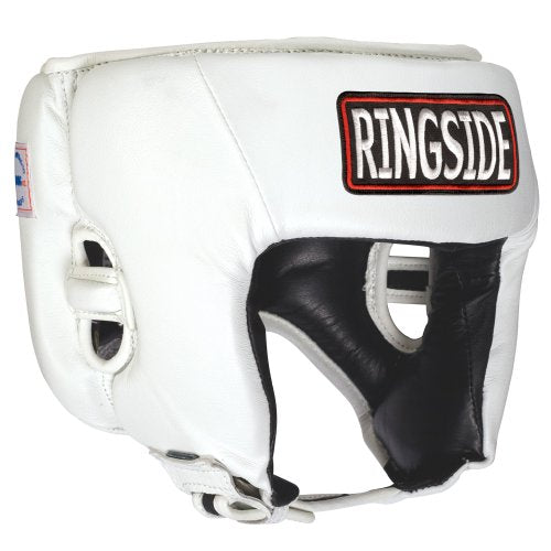Ringside Large Black Boxing MMA Muay Thai Headgear Without Cheeks - Competition Head Protection