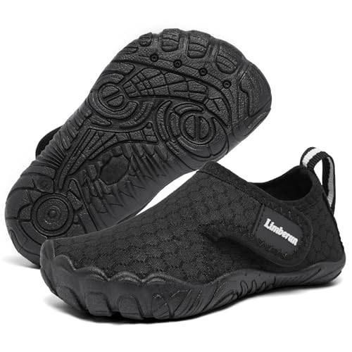 6 Pack Toddler Water Shoes for Girls and Boys Non-Slip Beach & Swimming Shoes - Black