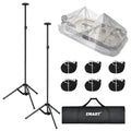 EMART Adjustable Boat Cover Support Poles 33-66 Inches Black 2 Pack