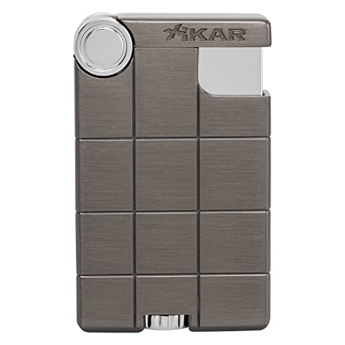 Xikar EX Single Jet Flame Lighter Gunmetal Windproof Cigar Torch - Easy Fuel Adjustment