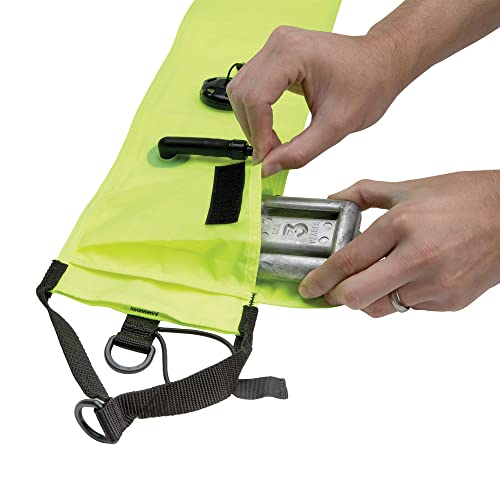 XS Scuba Smart Marker Buoy (SMB) 6 Ft Yellow Water Safety Signaling Device