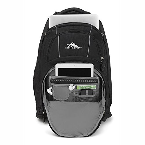 High Sierra Freewheel Wheeled Laptop Backpack - Black, 20.5 x 13.5 x 8-Inch, One Size