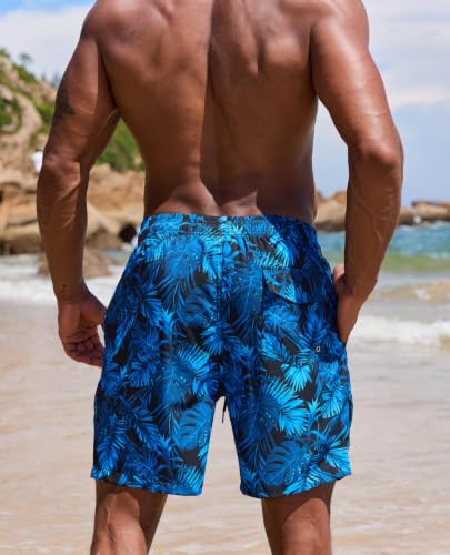 Men's 7 Inch Swim Trunks with Mesh & Compression Liner - Quick-Dry Water-Resistant Beach Shorts