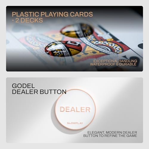 SLOWPLAY Godel Clay Poker Set 500 Chips with Numbered Values, 14g 40mm