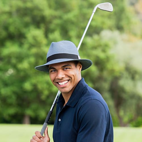 Men's Fairway Fedora Hat UPF 50+ Sun Protection - Beige, Medium-Large