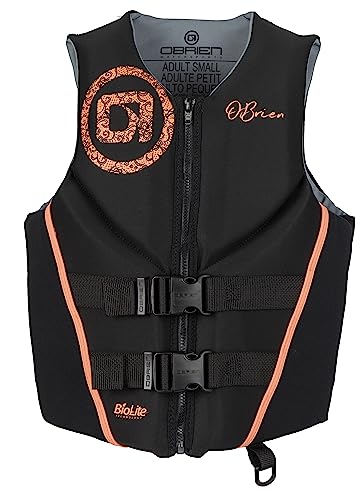 Women's Neoprene Life Jacket - USCGA Approved Water Sports Vest - Coral Small
