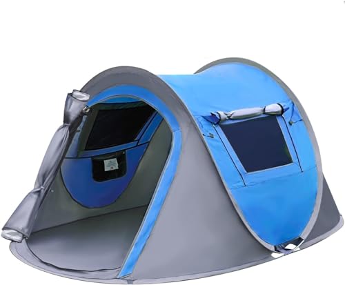 4 Person Pop Up Camping Tent - Instant Waterproof Setup, Lightweight & Durable