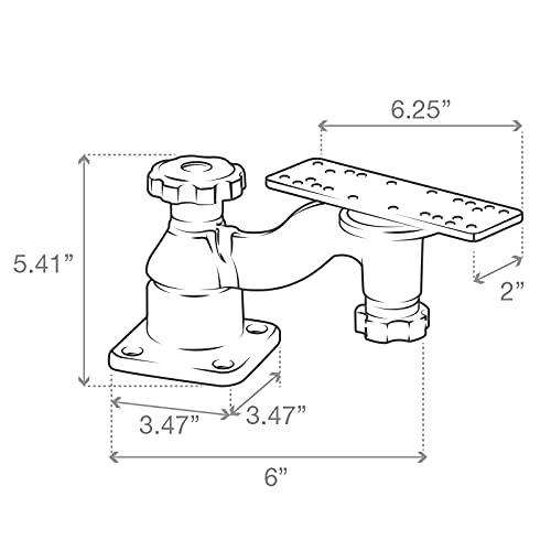 RAM MOUNTS Fish Finder and Marine Electronics Swing Arm Mount - Standard Packaging