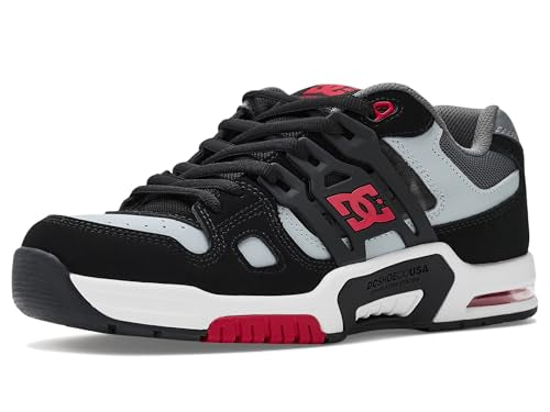 Men's DC AT-2 Sneakers Black Grey Red 14 Medium Impact-Absorbing Shoes