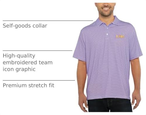 LSU Tigers Men's Lightweight Moisture-Wicking Polo - Large