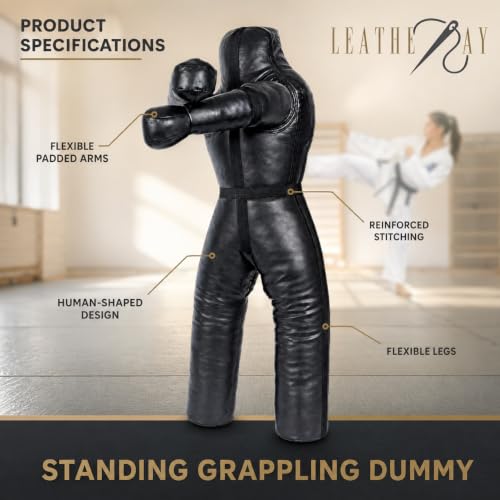 Synthetic Leather Jiu Jitsu Dummy 70 Inch Standing Grappling Dummy for Martial Arts Training