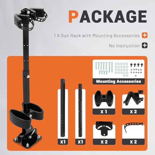 Universal UTV Gun Rack Mount for Ranger & Most Off-Road Vehicles