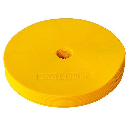 Red Flat Spot Markers for Sports Training - 6 Inch, Pack of 10