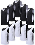 Youth Boys Reversible Basketball Jerseys Set - Large Black White 10 Pack